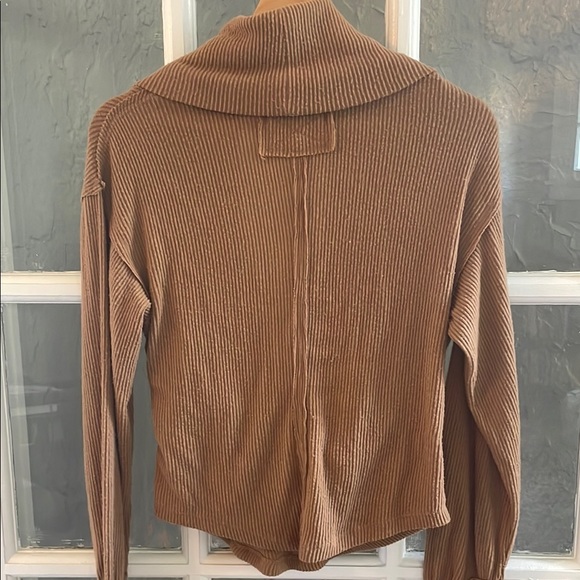 We The Free Tan Wrap V-Neck Long Sleeve Top - Picture 3 of 3